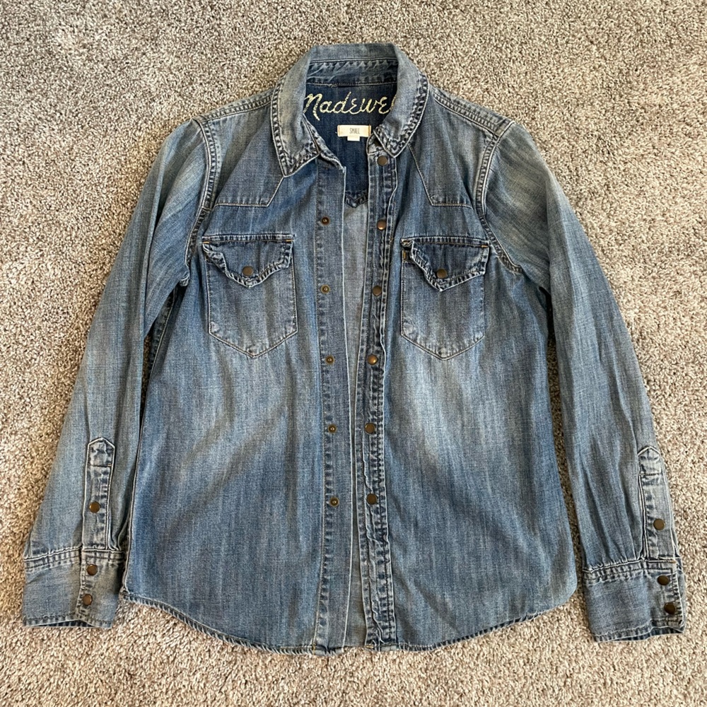 Madewell Jean Shirt Denim Snap-Up Shirt - Women’s Small